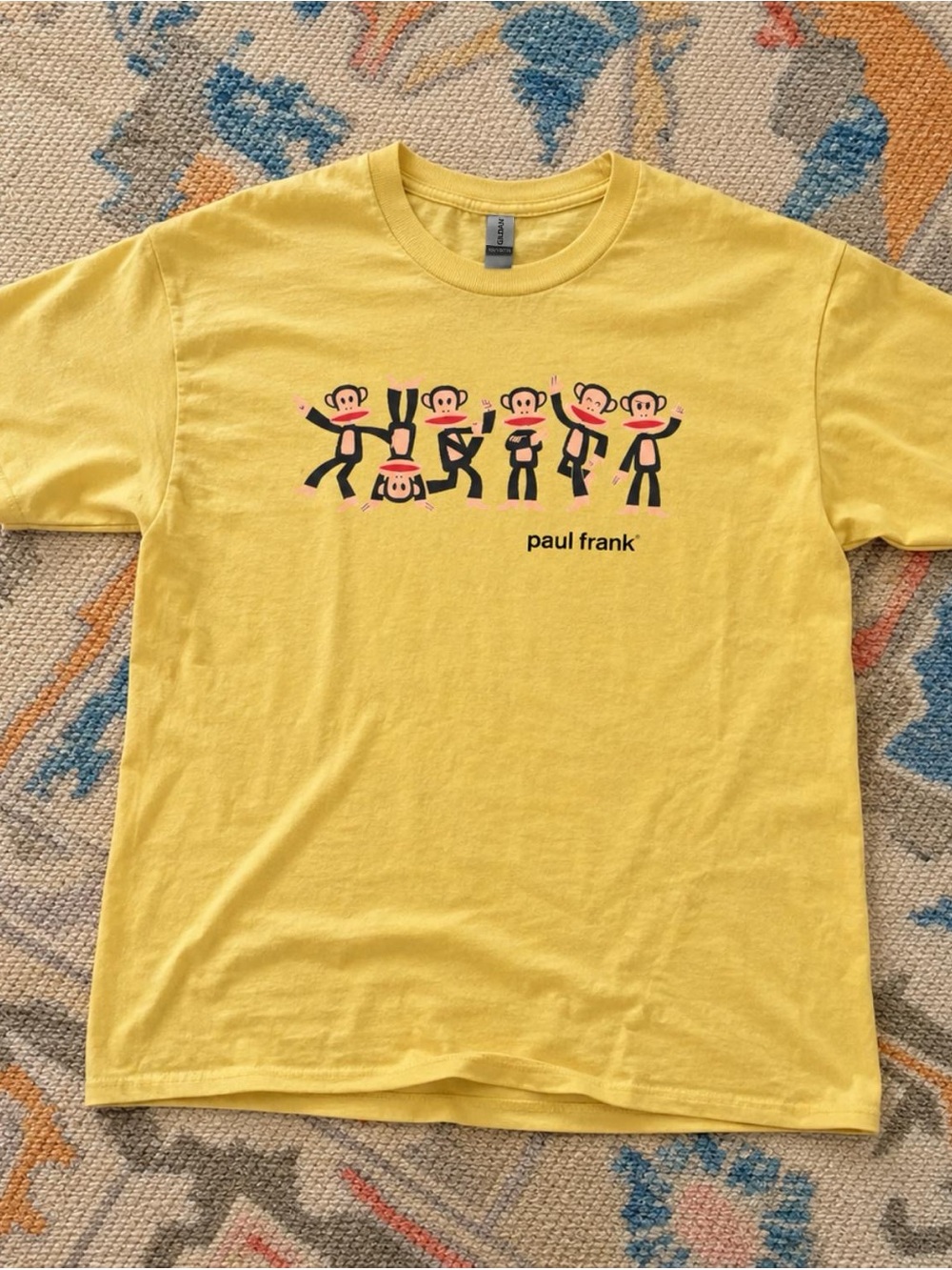 Yellow Paul Frank Graphic Tee | Gildan Unisex Cotton T-Shirt